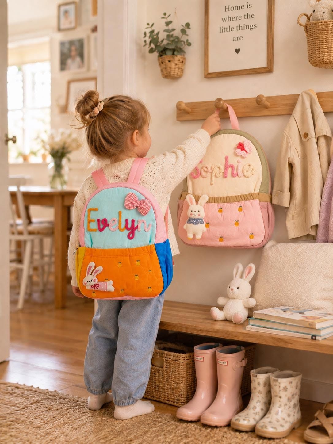 Personalized Kids Backpack * Colorful Backpack * Nursery Gift * Back to School * First Day of School Gift * First Birthday