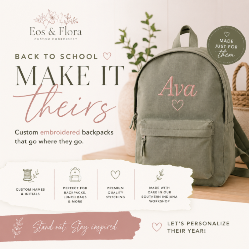 Custom Embroidered Backpacks for Back-To-School
