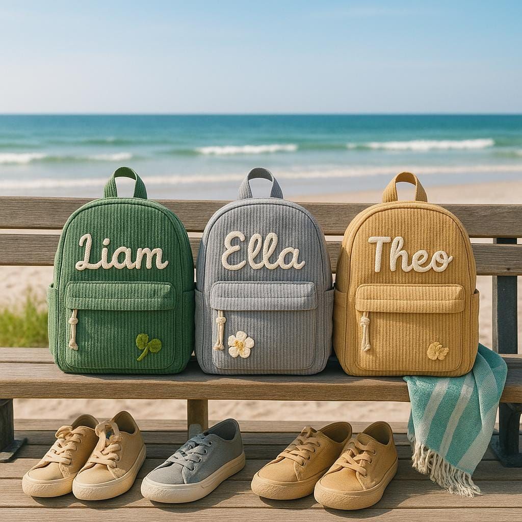 Custom Kids Backpack with Name, Personalized Embroidered Toddler Book Bag, School Backpack for Children, Cute Back-To-School Gift for Kids