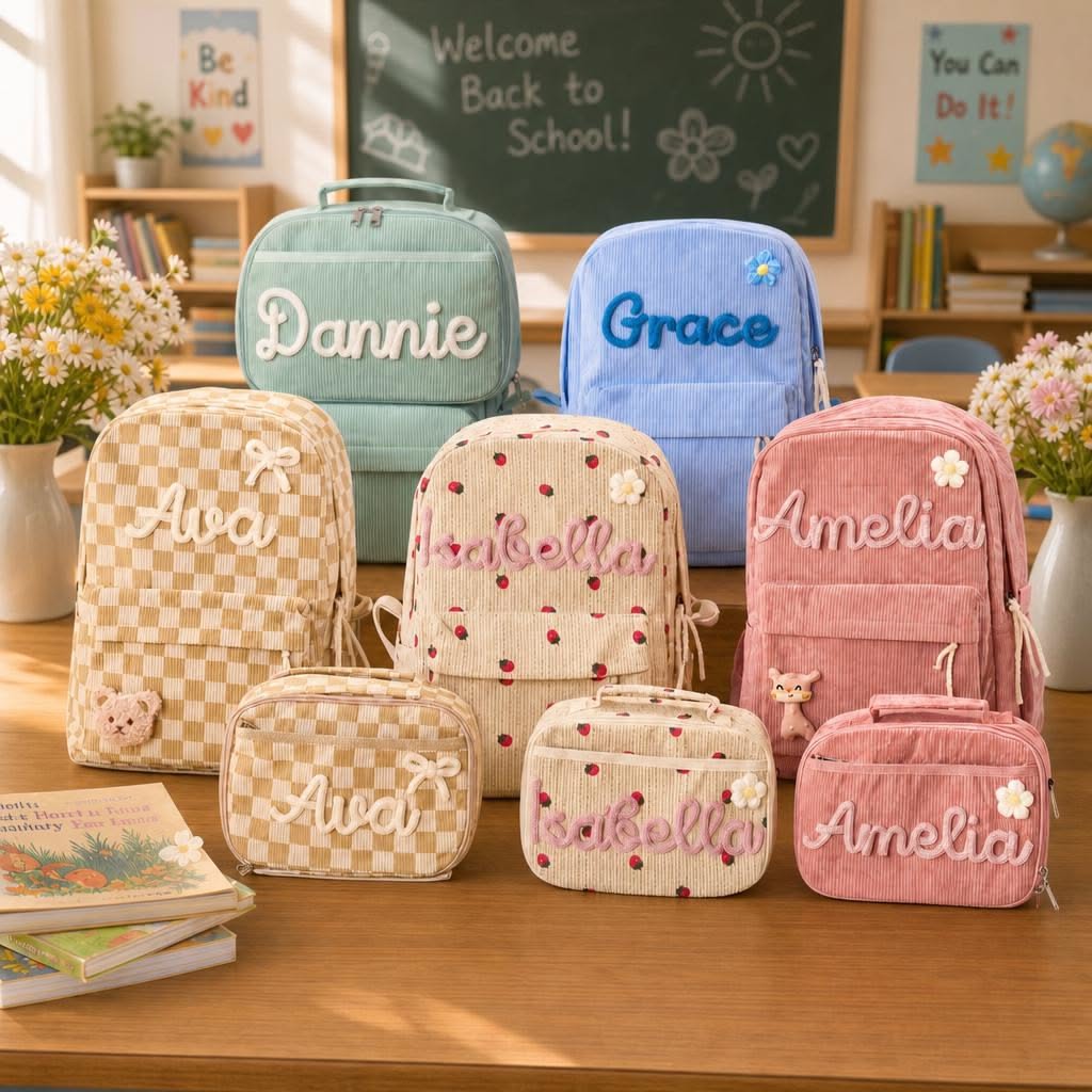 Personalized School Backpack,Everyday School Backpack,Christmas Gift For Kids,Custom Kids Bag,Baby Shower Gift,Back To School Gift