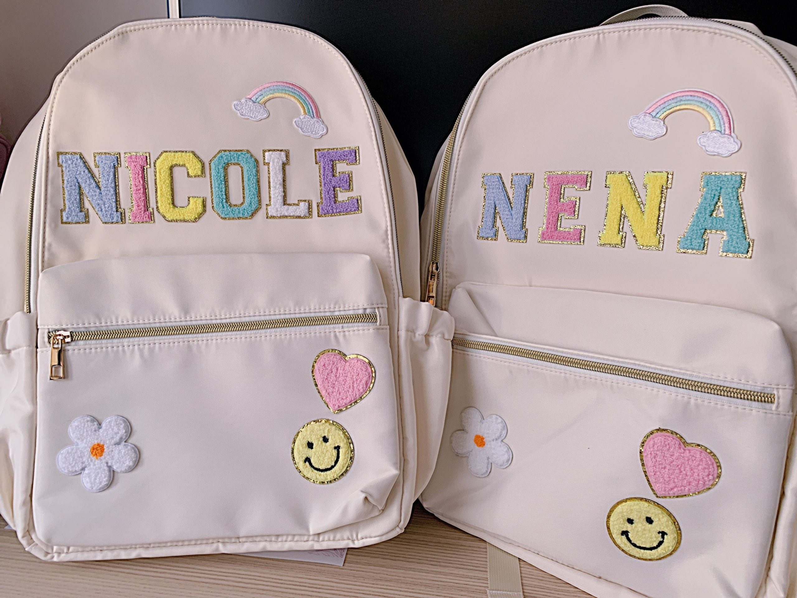 Personalized Kids Backpack Set: Custom Name, Nylon School Bag, Christmas gift for children