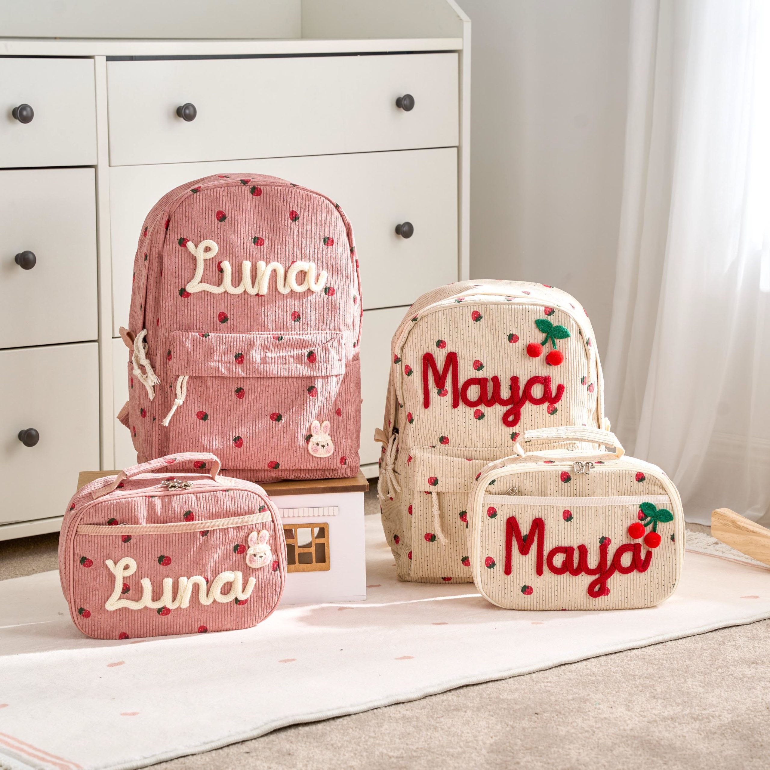 Personalized Set – Backpack and Lunchbag – Back to School Gift – School Lunch Bag – Back to School – Kid Gift