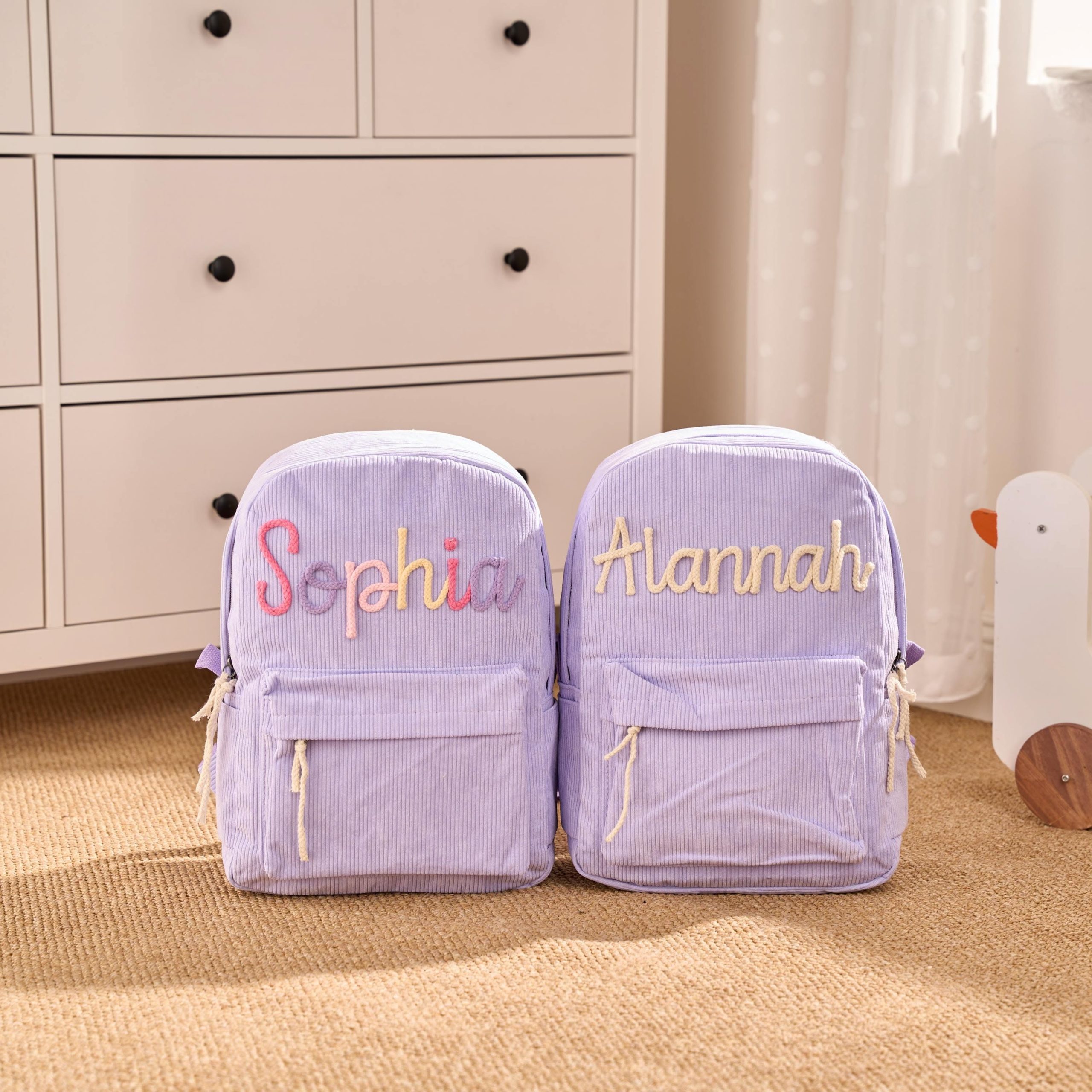 Personalized Corduroy Backpack * Back to School Gift for girls & Girls * Custom Name Kids School Bag * Back to School * Kid Gift