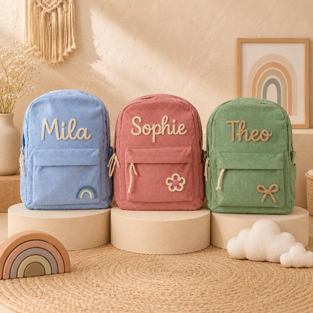 Personalized Kids Backpack | Custom Name Toddler School Bag | Kindergarten Back to School Gift | Backpack for Children | Preschool Backpack